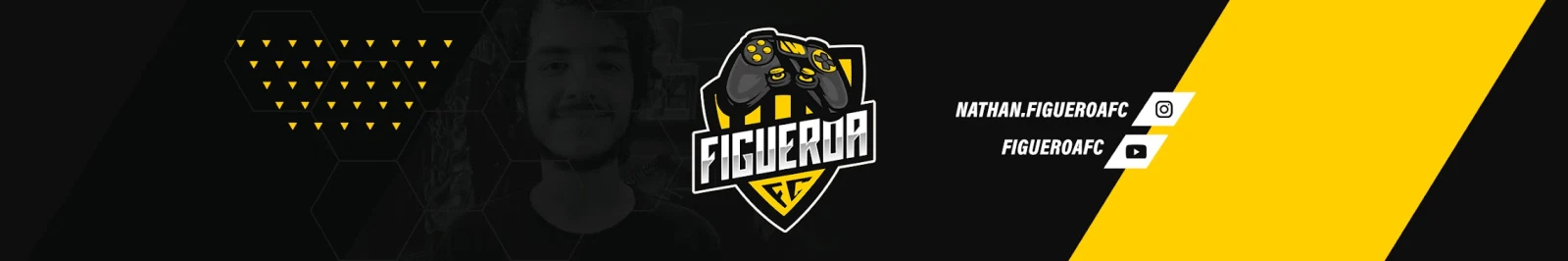Banner oficial FIGUEROA FC em preto e amarelo